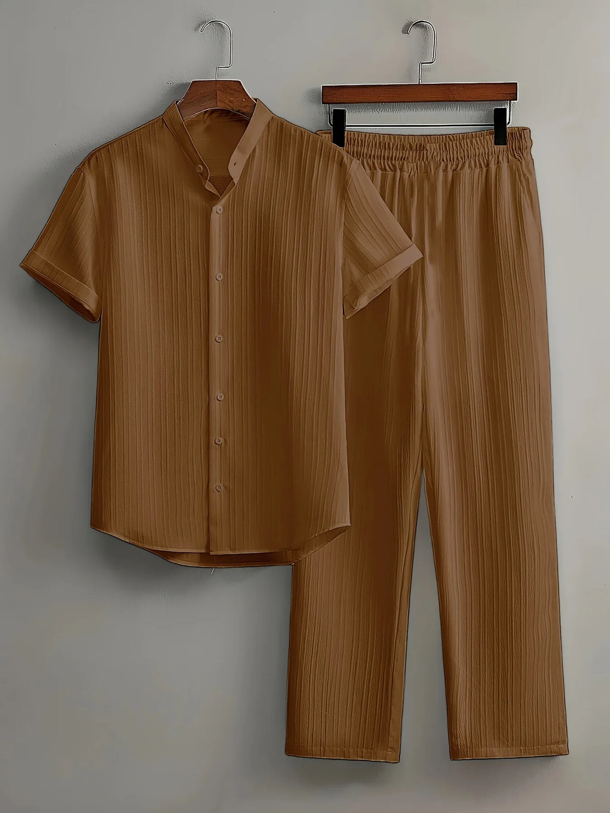 Ensemble homme uni à manches courtes – CLEVI Paris