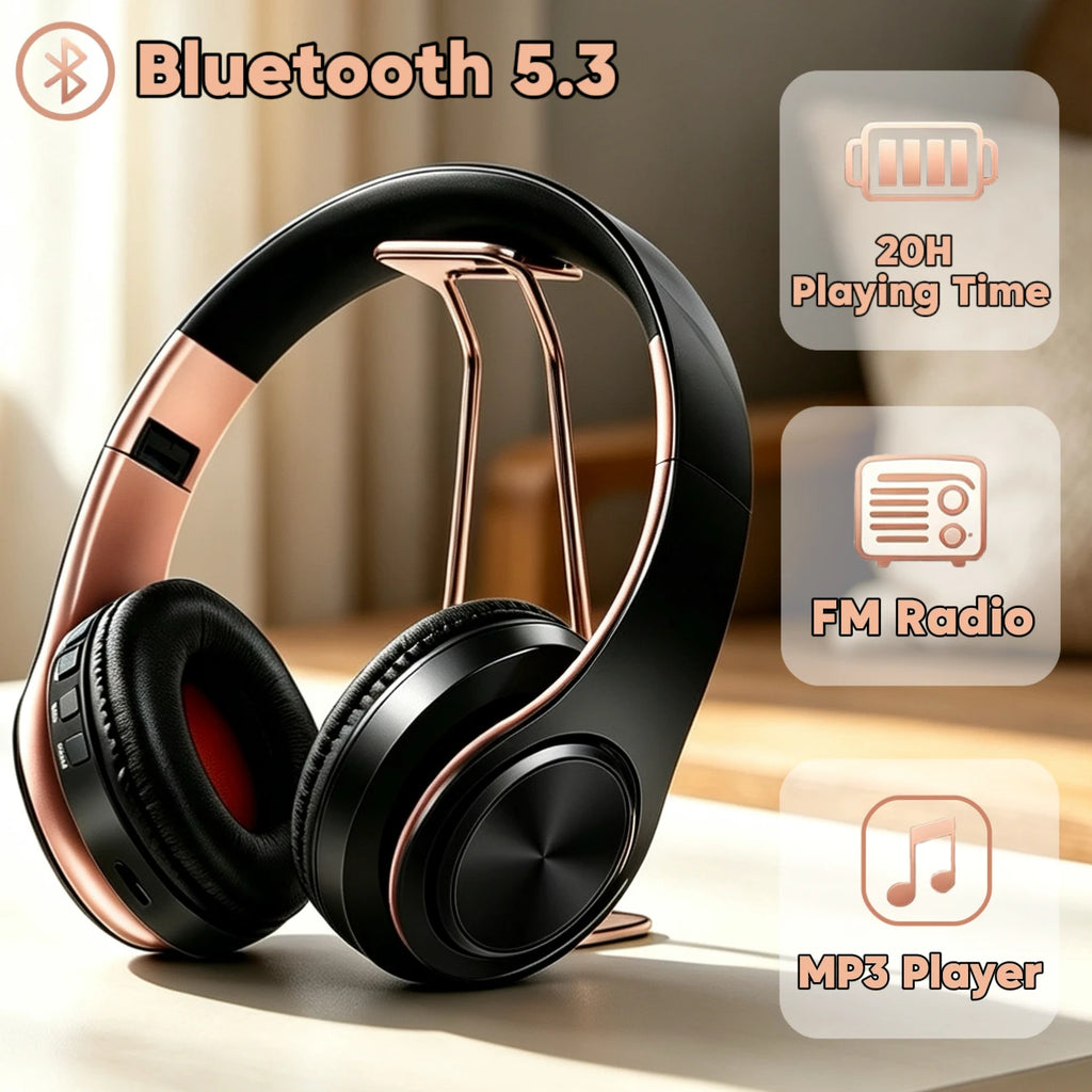 Casque Bluetooth AYVVPII FM & Carte TF – CLEVI Paris