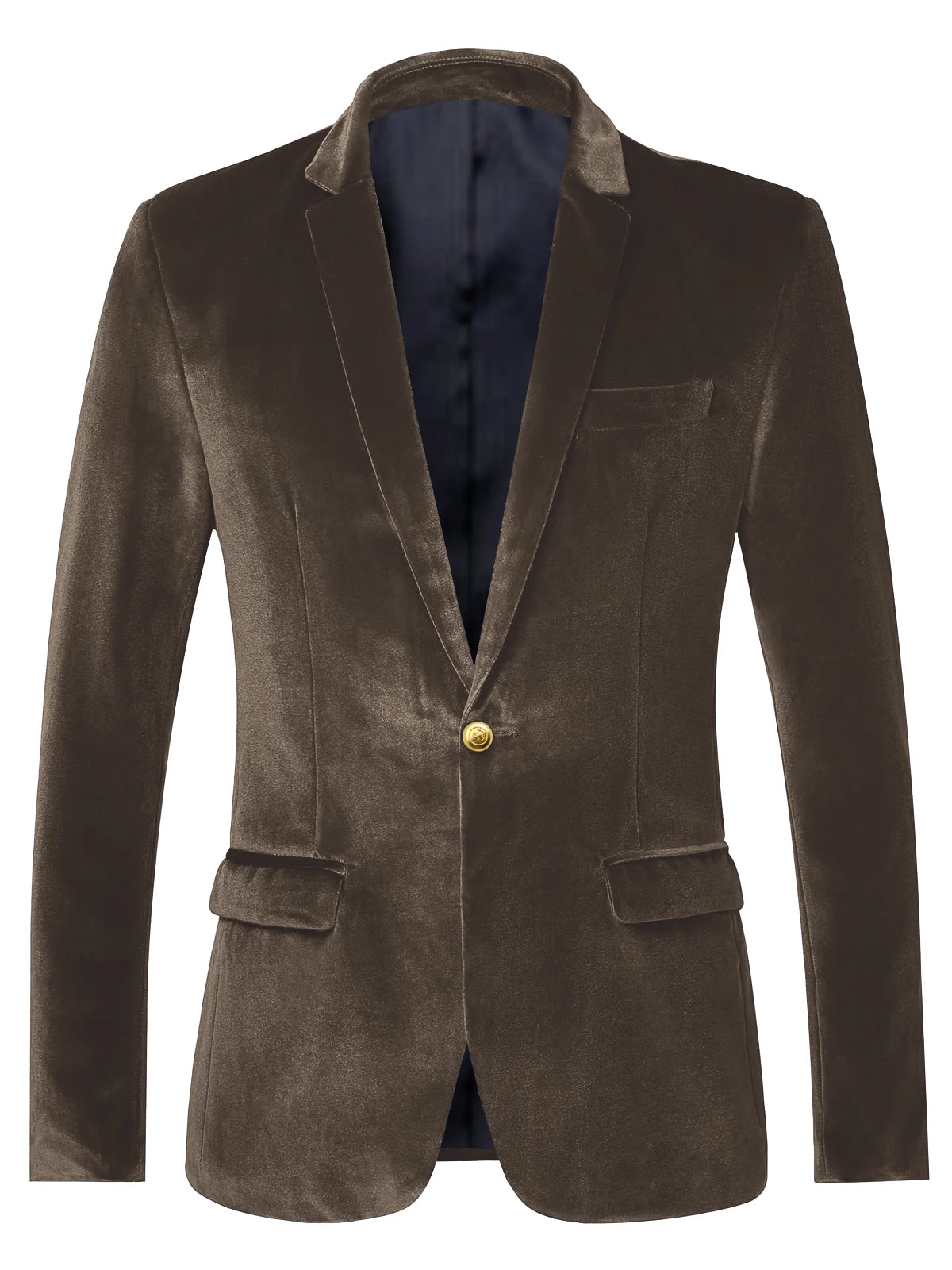 Blazer velours homme à bouton doré – CLEVI Paris
