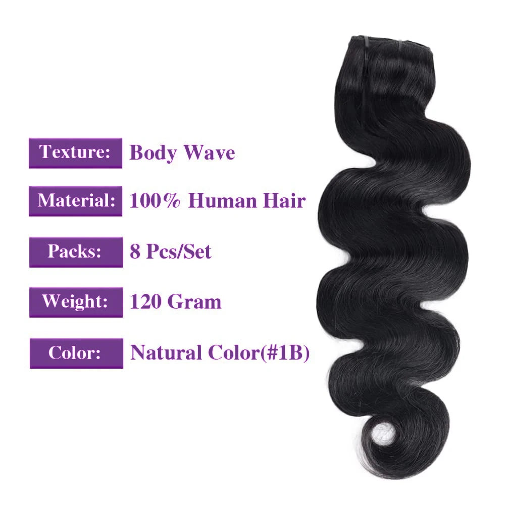 Extensions Clip-in Body Wave Cheveux Humains – CLEVI Paris