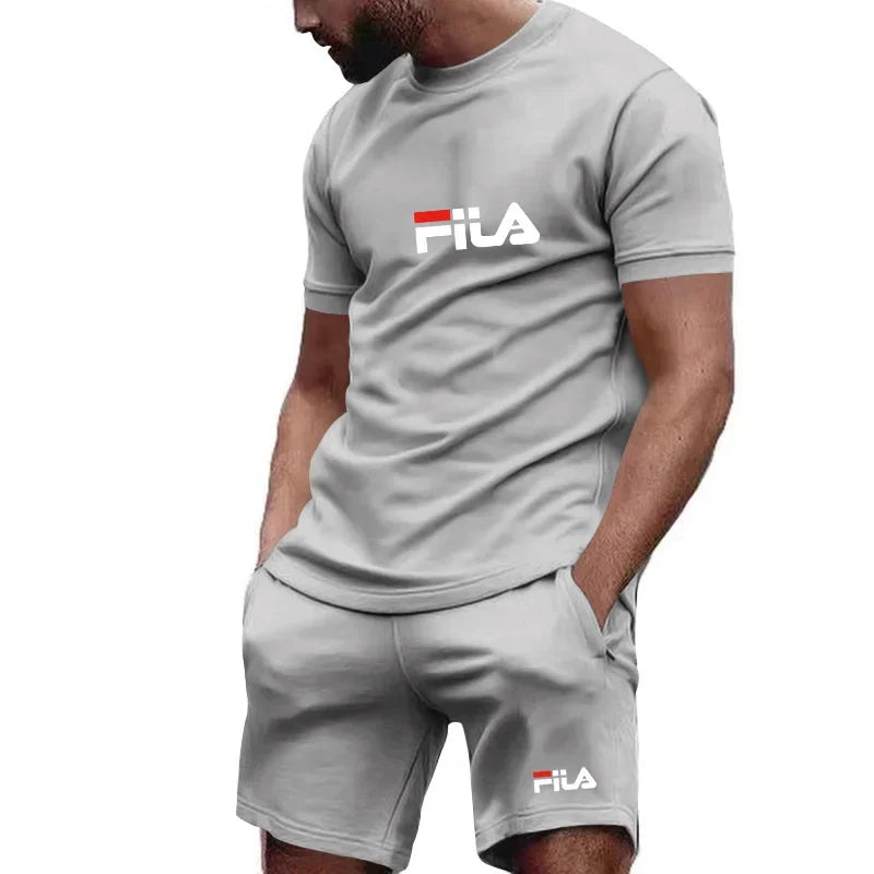 Ensemble Homme Jogging Outdoor T-Shirt Séchage Rapide + Short Sport Poches – CLEVI Paris