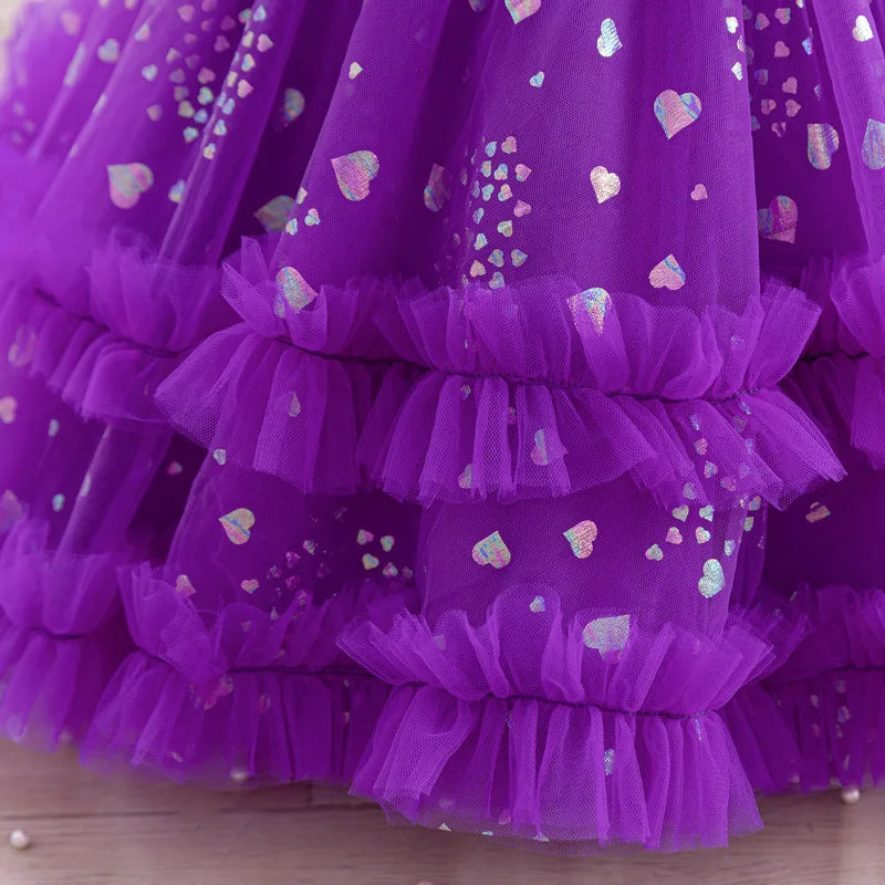 Robe cérémonie fille asymétrique D5982 – CLEVI Paris