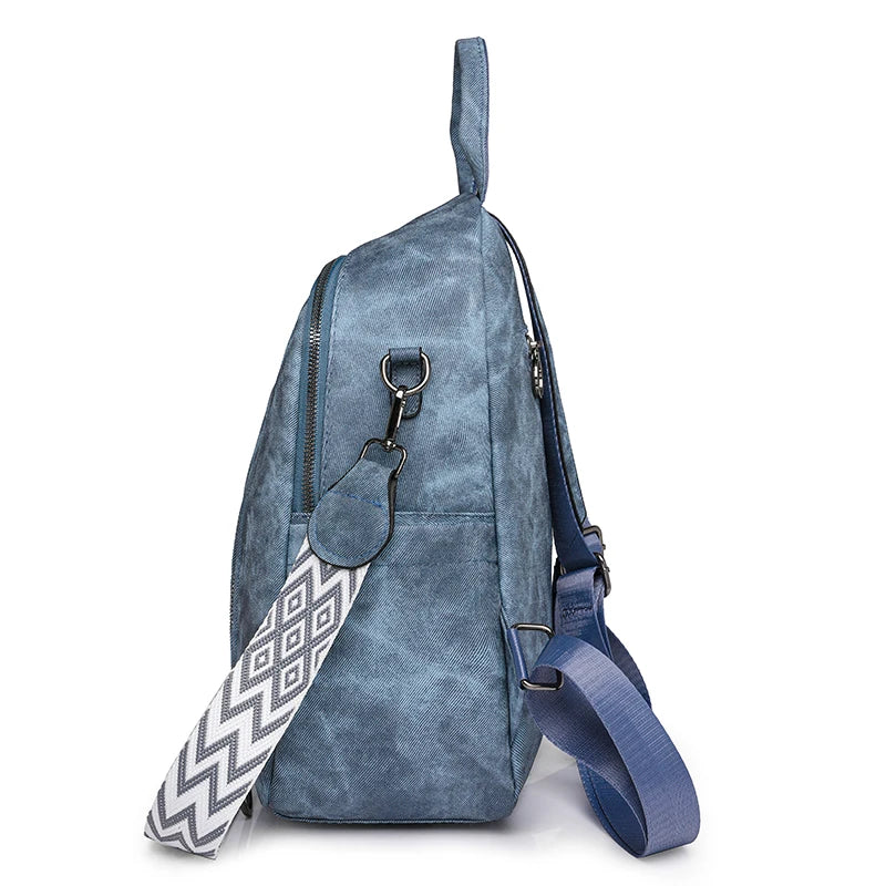 Sac à Dos PU Souple Femme Grande Capacité Retro Voyage École – CLEVI Paris
