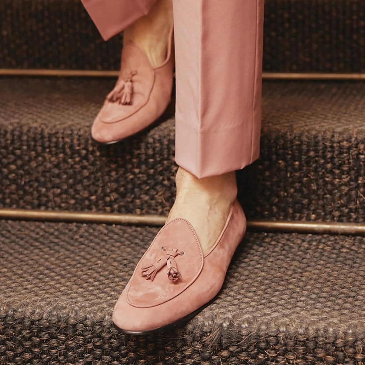 Mocassins Homme Daim à Pompons – CLEVI Paris