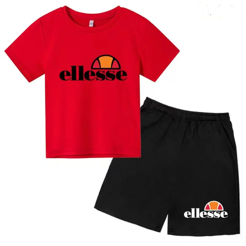 Ensemble enfant imprimé T-shirt et short – CLEVI Paris