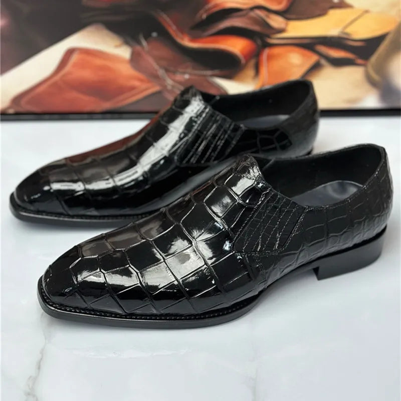 Chaussures de ville homme en cuir de crocodile – CLEVI Paris