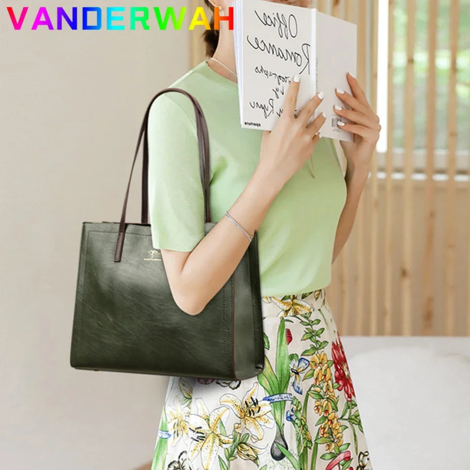 Sac Cabas Vintage Cuir Femme – CLEVI Paris