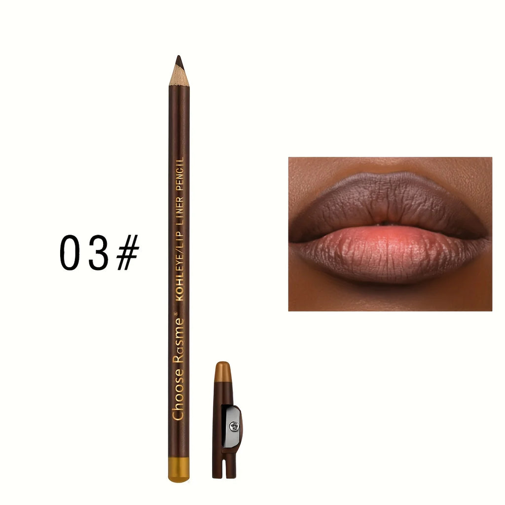 Kit Maquillage 3-en-1 – Crayon Sourcils, Eye-Liner & Lèvres Waterproof Longue Tenue + Taille-Crayon – CLEVI Paris