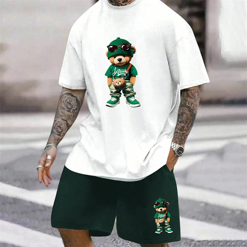 Ensemble homme t-shirt imprimé et short ample – CLEVI Paris