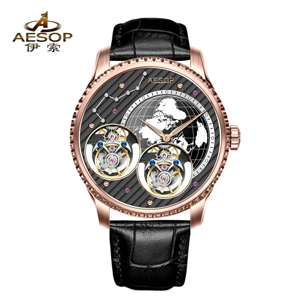 Montre mécanique AESOP à cadran squelette – CLEVI Paris