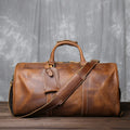 Sac de Voyage Homme Cuir Crazy Horse Rétro 50x23x26cm – CLEVI Paris