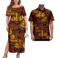 Ensemble Couple 2 Pièces Robe Femme + Chemise Hawaïenne Homme Motif Polynésien – CLEVI Paris