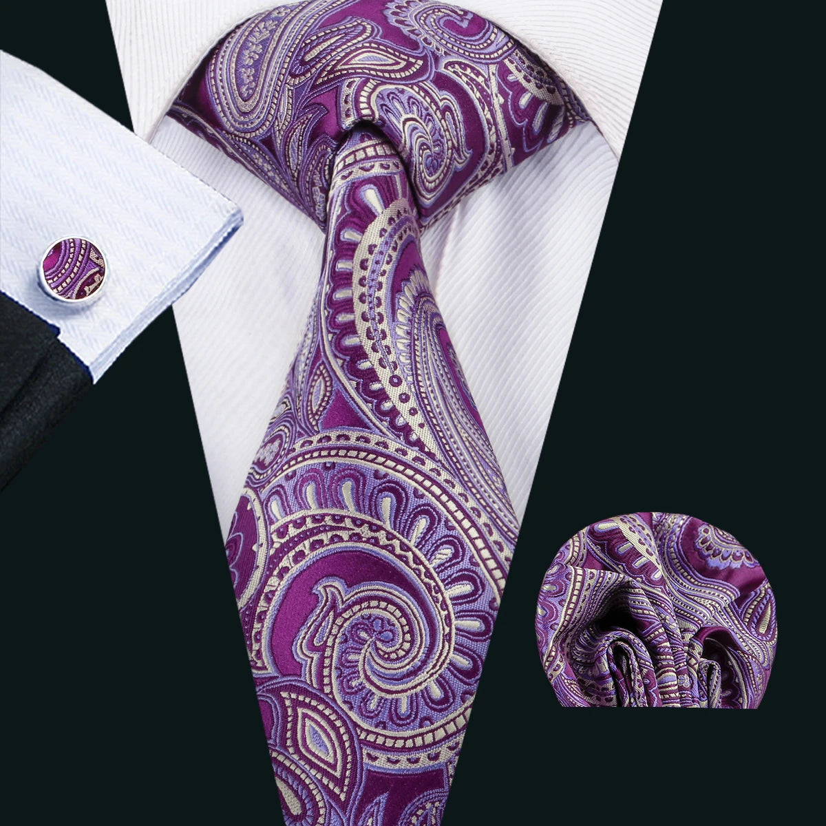 Ensemble cravate et pochette homme floral – CLEVI Paris