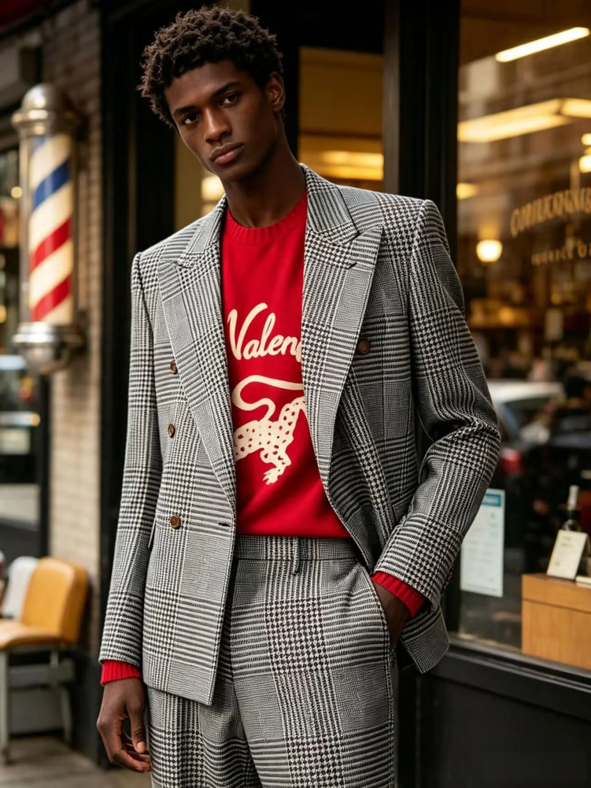Costume Homme Pied-de-Poule Évasé – CLEVI Paris