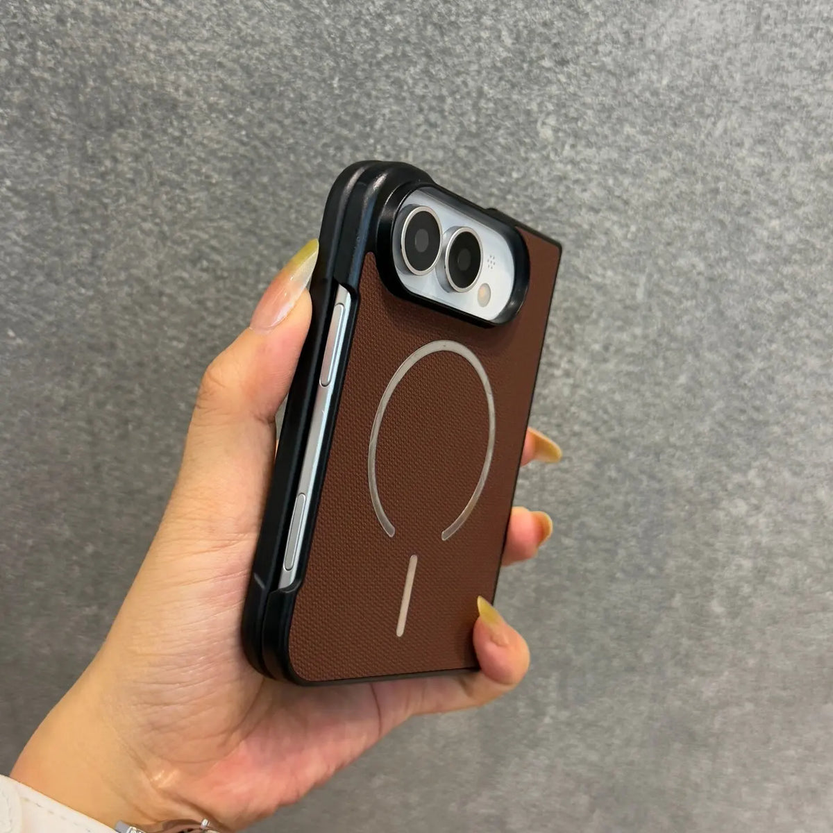 Coque iPhone Duo simili cuir compatible MagSafe – CLEVI Paris