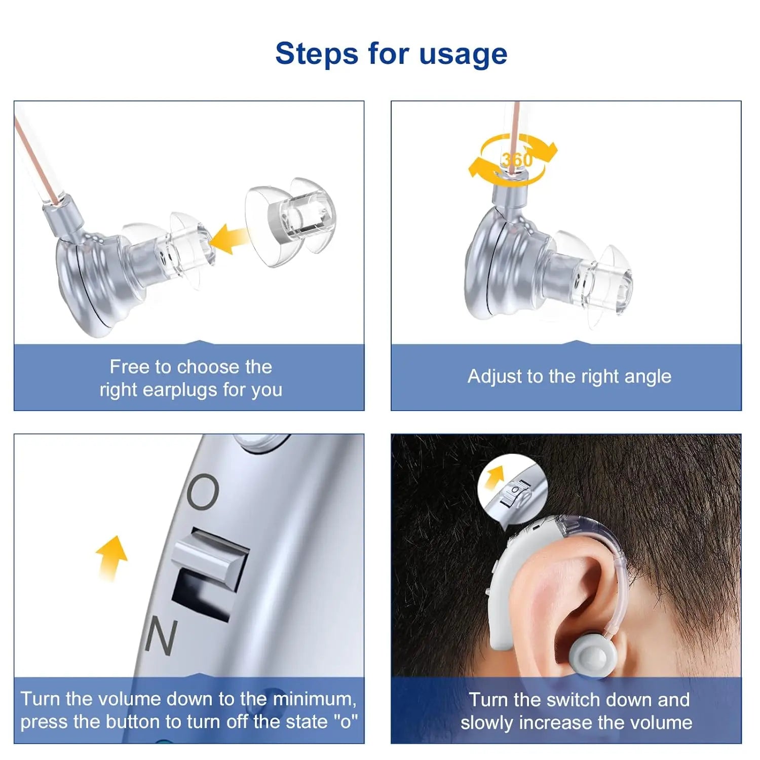 Aide Auditive Numérique BTE Rechargeable Réduction Bruit – CLEVI Paris