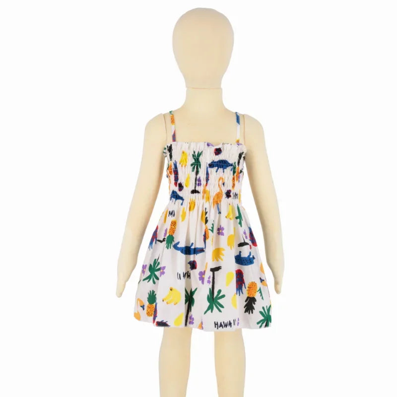 Robe fille d’été à motif floral – CLEVI Paris