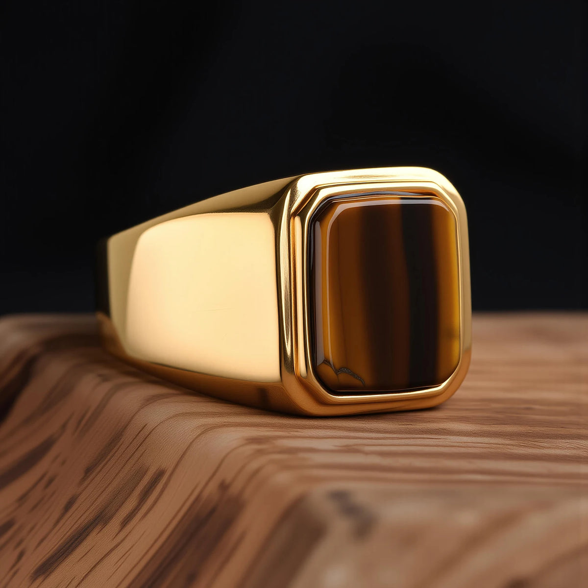 Bague Unisexe Acier Inoxydable Doré 18K – CLEVI Paris