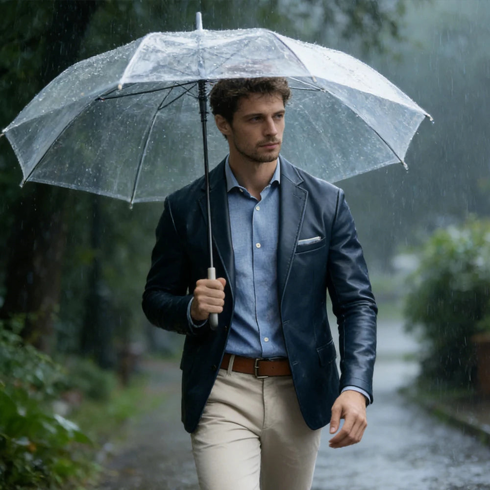 Blazer en similicuir pour homme – CLEVI Paris