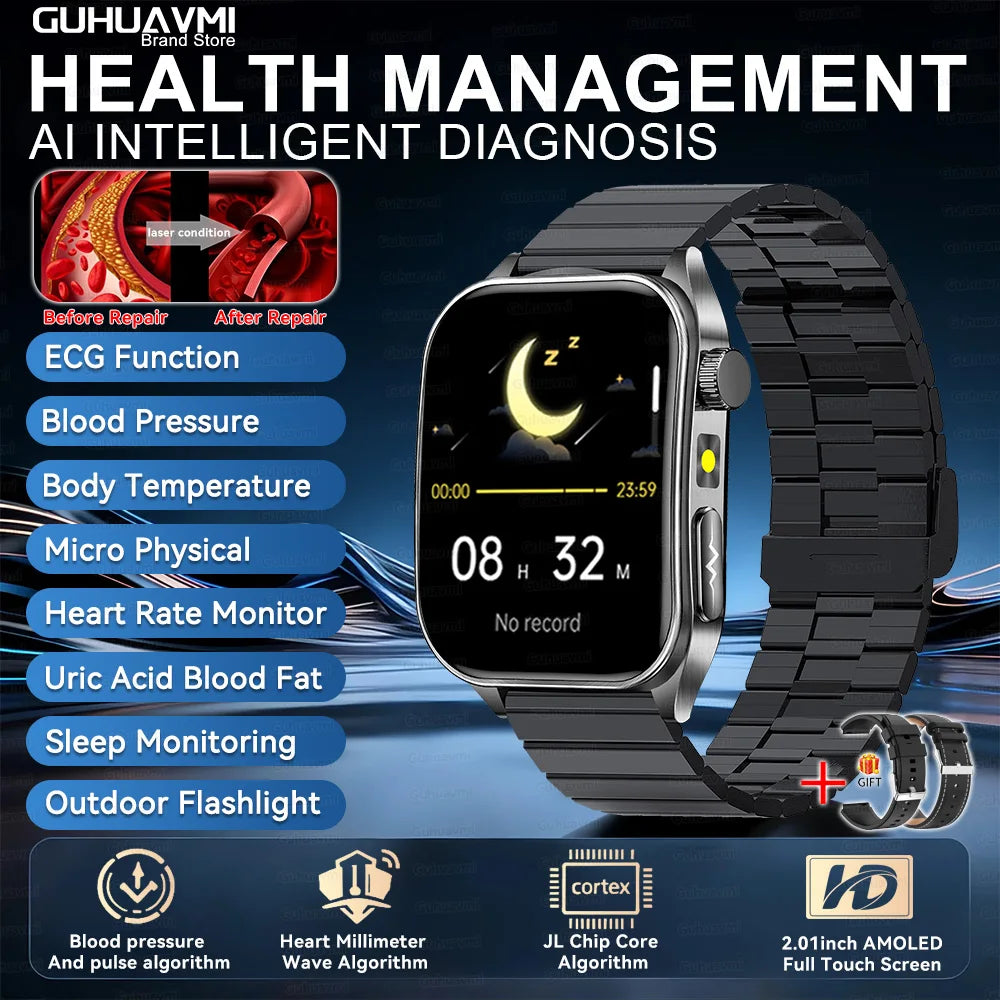 Montre GUHUAVMI E810 AMOLED Bluetooth – CLEVI Paris