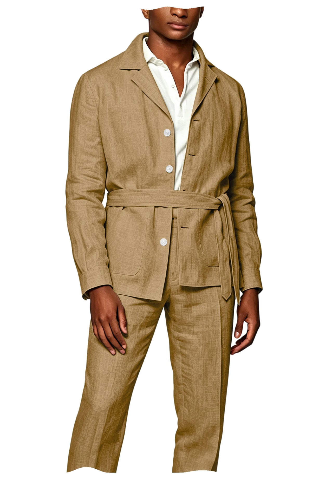Costume lin-coton homme 2 pièces – CLEVI Paris