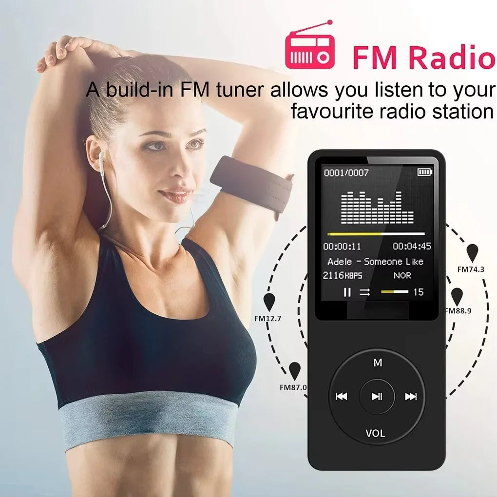 Kebidumei Lecteur MP3/MP4 Bluetooth Écran LCD FM TF 128Go 10-20h Sport – CLEVI Paris