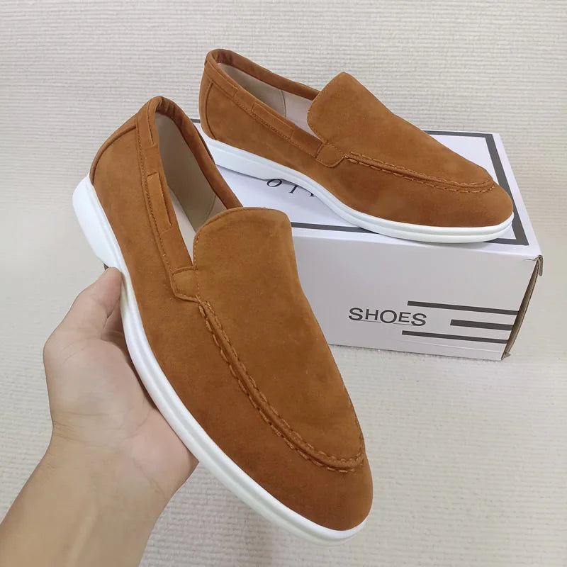 Mocassins Suède Homme Slip-On – CLEVI Paris