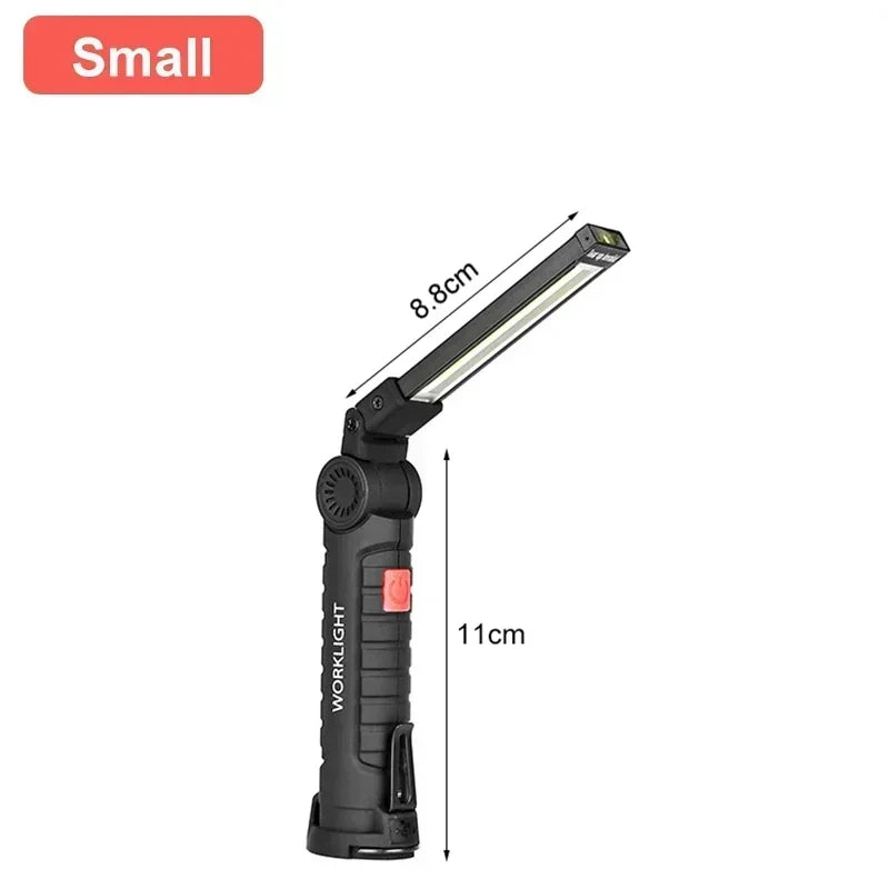 Lampe Travail COB LED USB Rechargeable Crochet Magnétique – CLEVI Paris