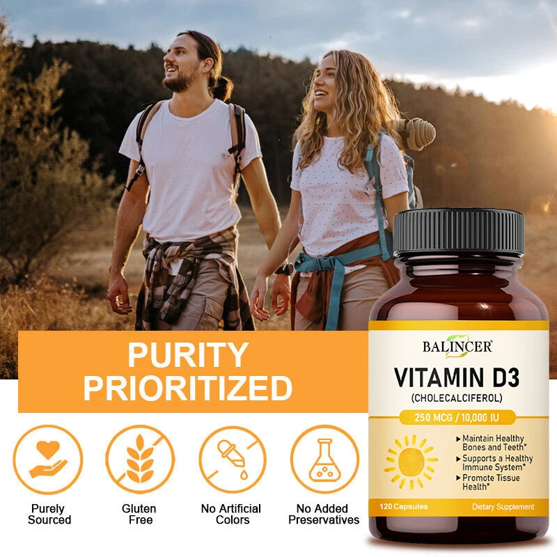 Vitamine D3 10 000 UI, 60 capsules – CLEVI Paris