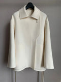 Veste femme en laine à fermeture asymétrique – CLEVI Paris