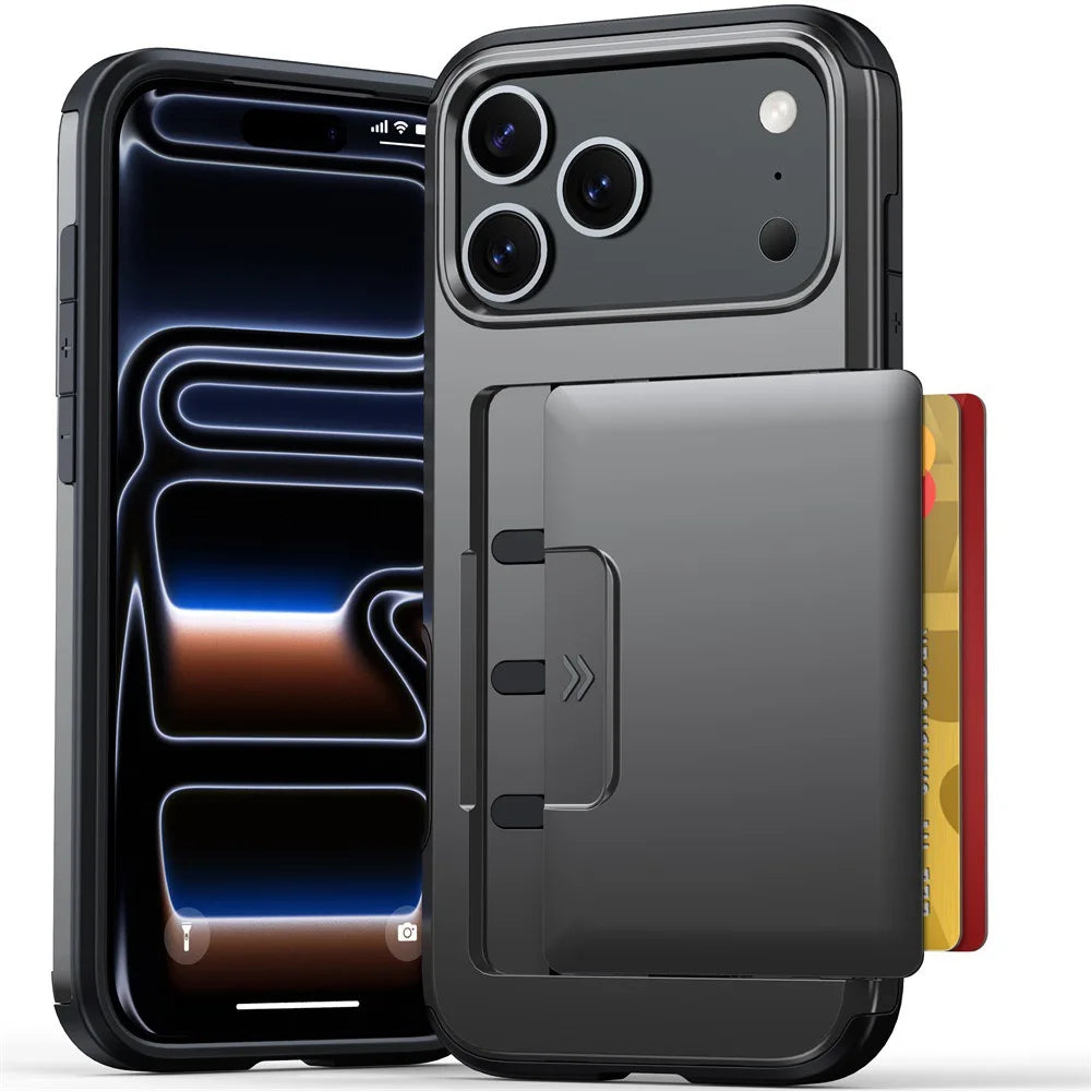 Coque iPhone porte-carte coulissant – CLEVI Paris