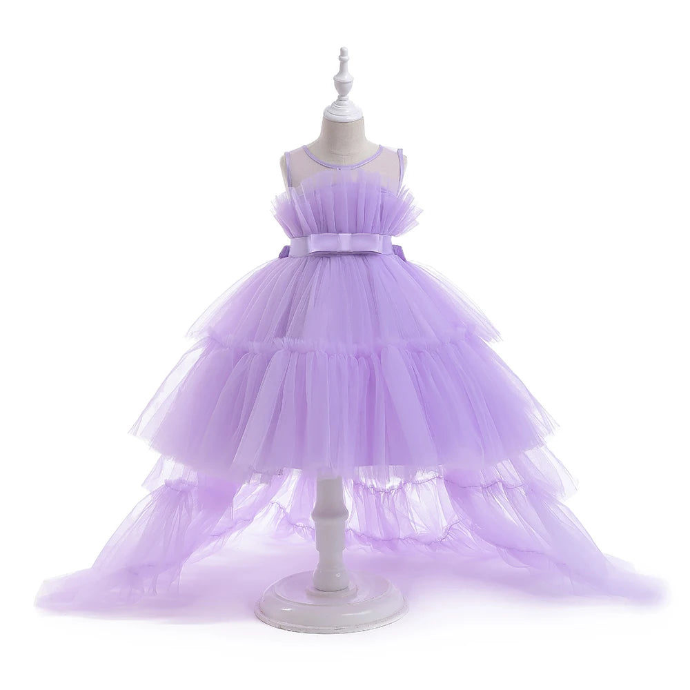 Robe fille en tulle T5353 – CLEVI Paris