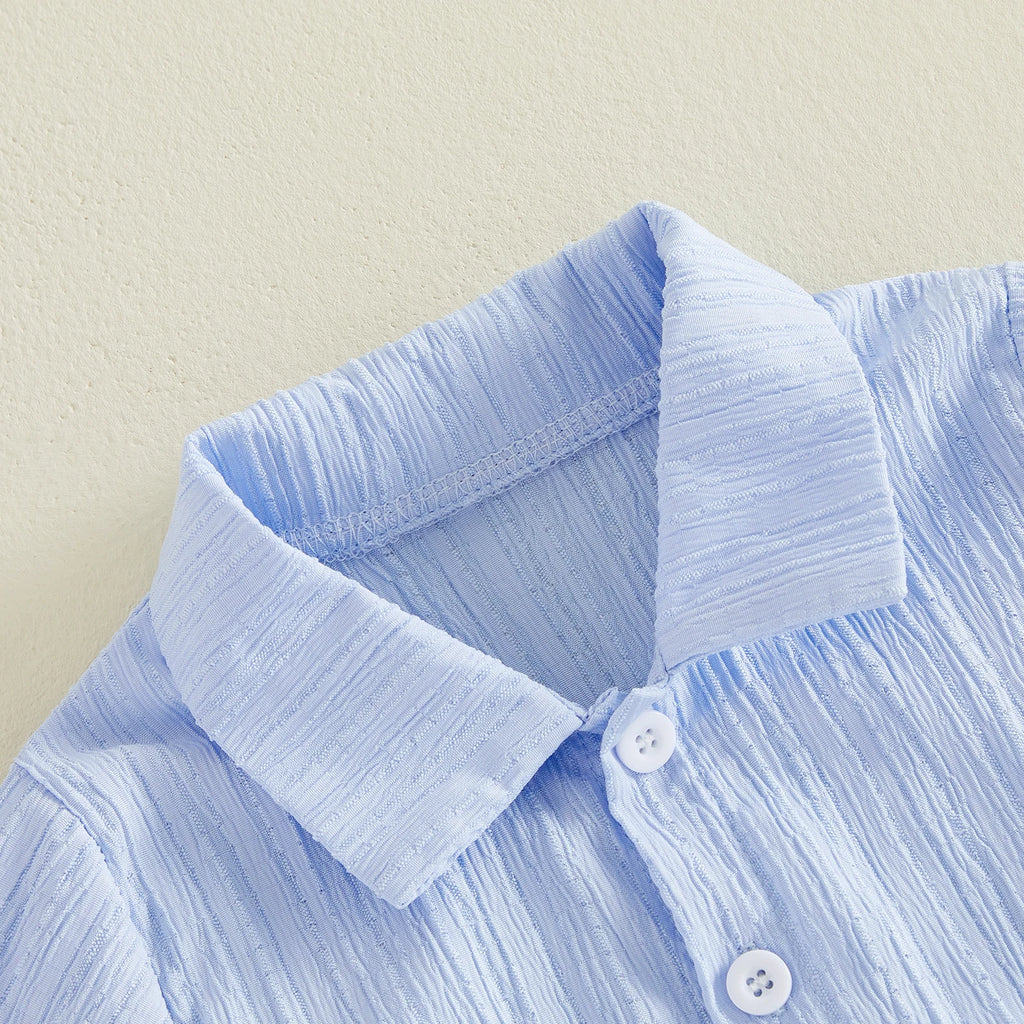 Ensemble garçon chemise texturée et short – CLEVI Paris
