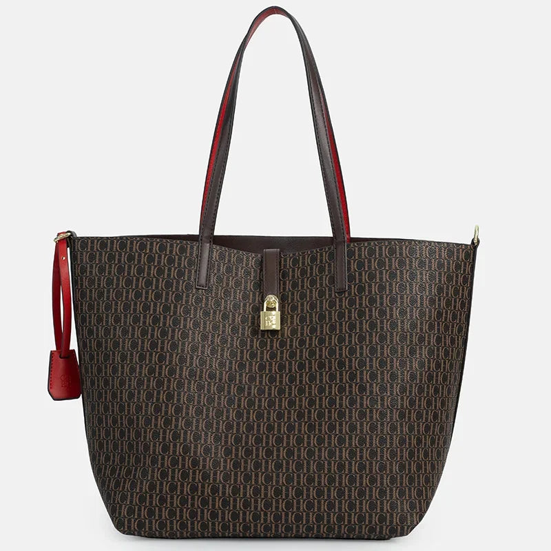 Sac Seau Simili Cuir Grande Capacité Femme Fermoir 45x29cm – CLEVI Paris
