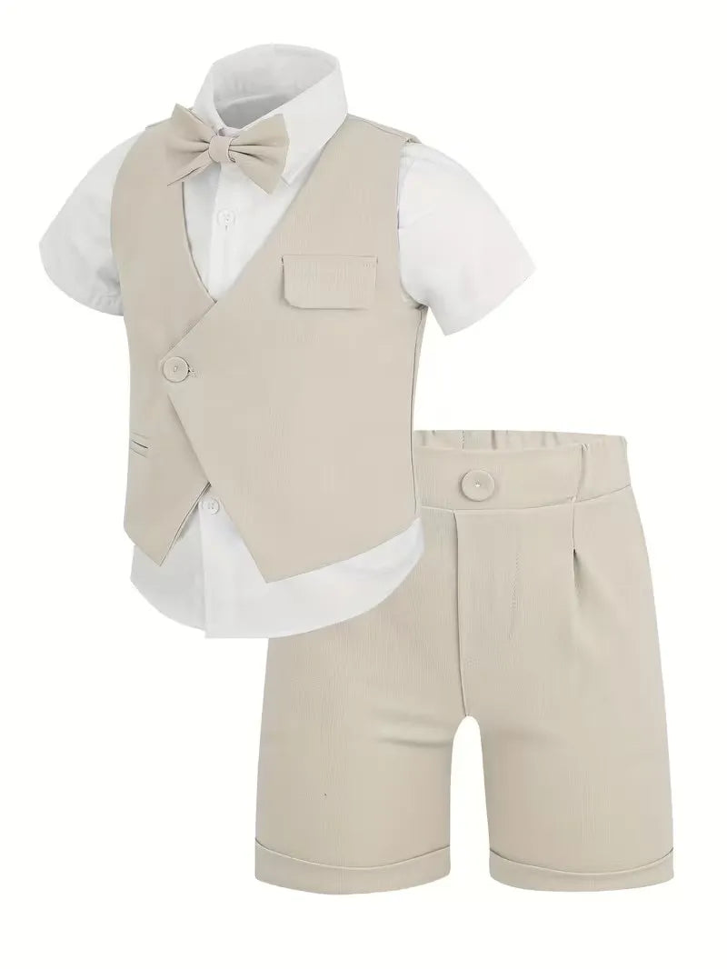 Ensemble cérémonie enfant gilet et short – CLEVI Paris