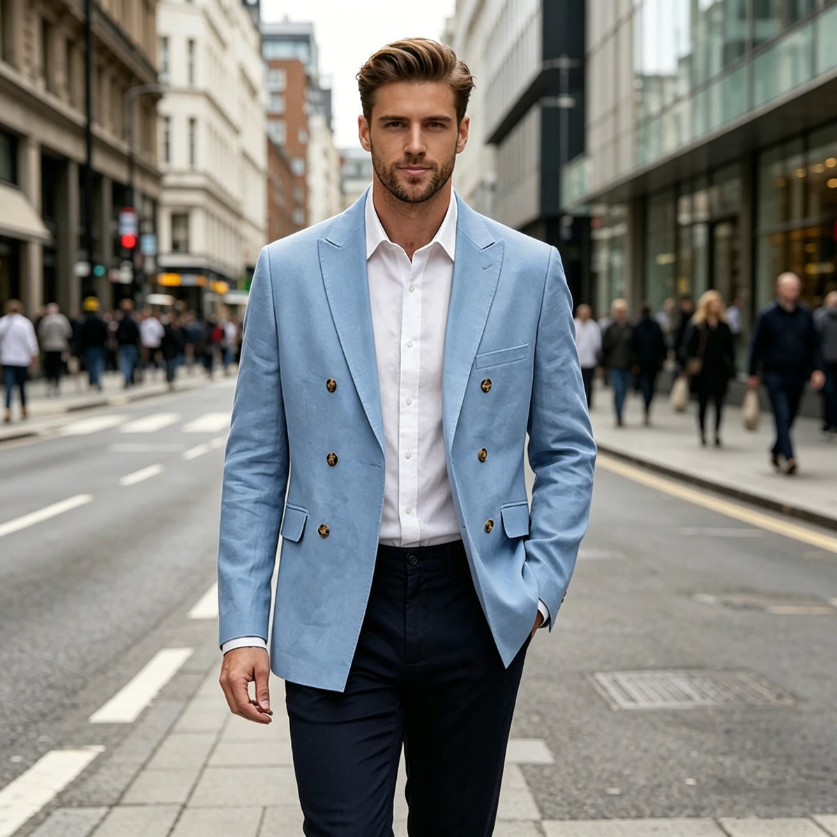 Blazer lin homme coupe slim – CLEVI Paris