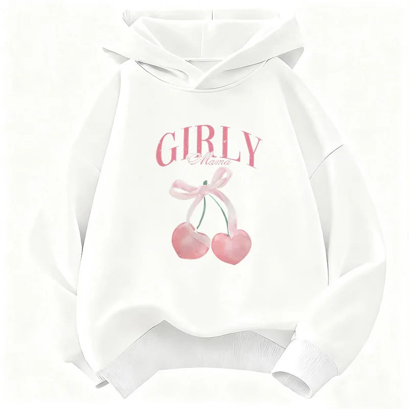 Sweat enfant à capuche imprimé cerise Y2K – CLEVI Paris