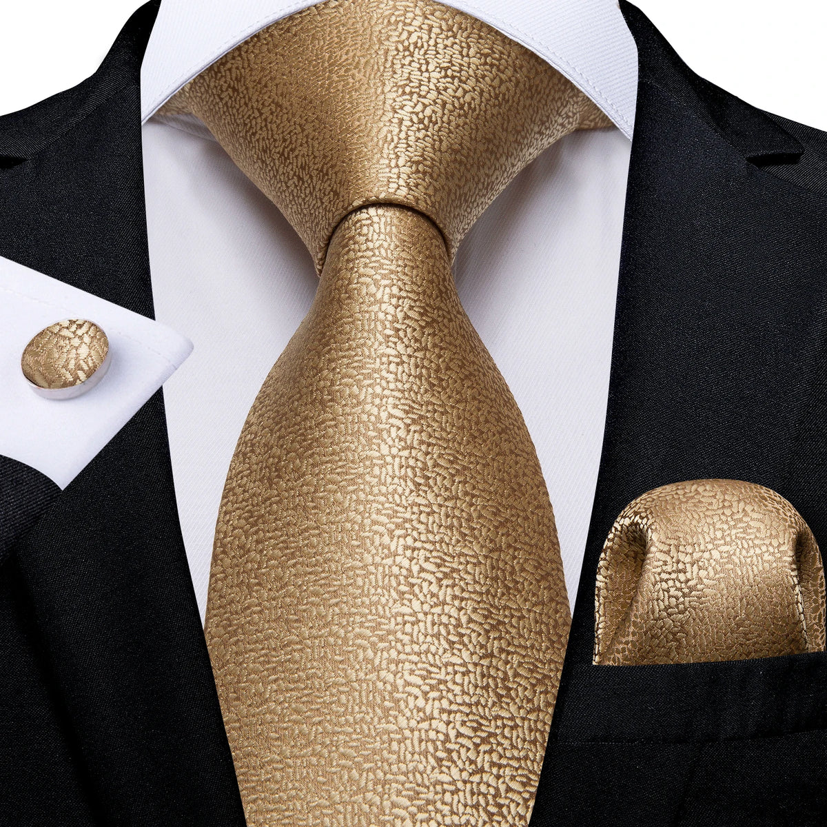 Coffret cravate homme à pois, pochette et boutons – CLEVI Paris