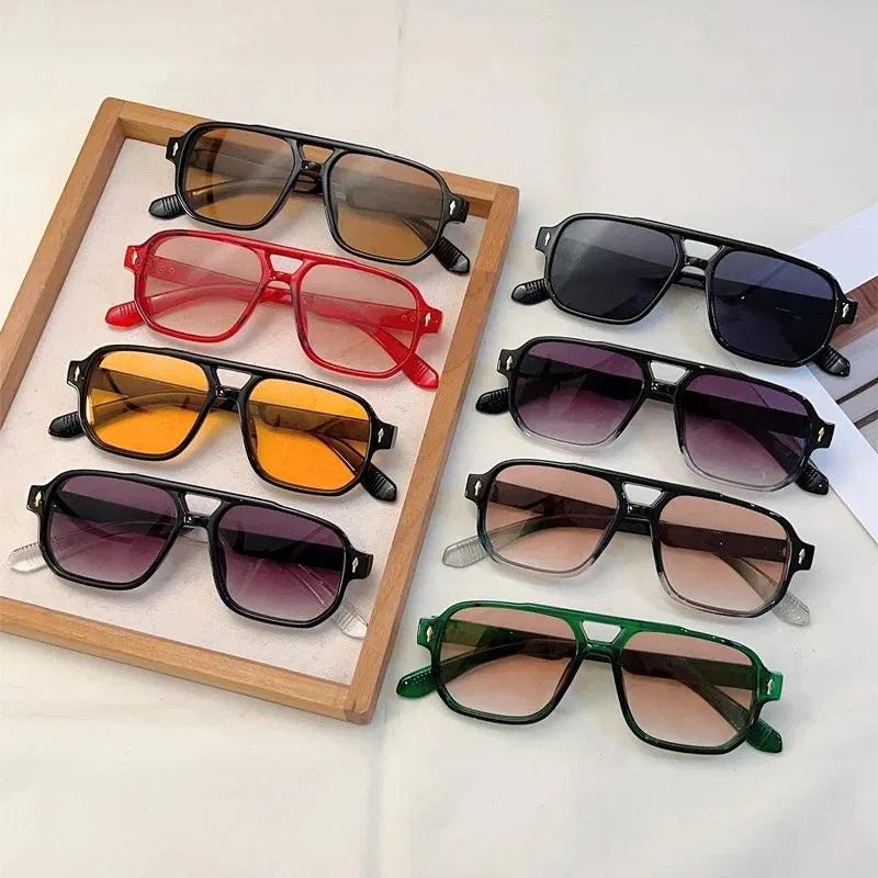 Lunettes de soleil femme carrées double pont – CLEVI Paris
