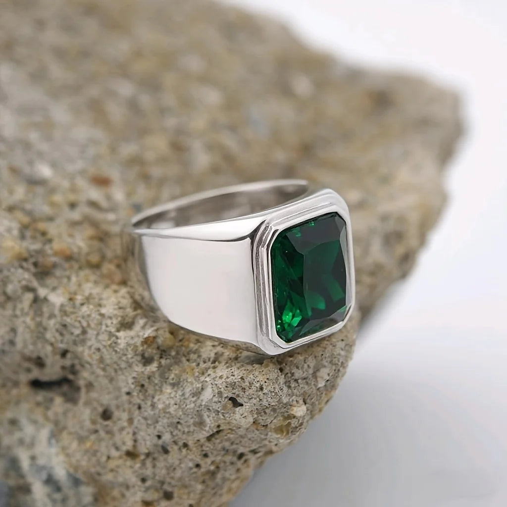 Bague onyx en acier 316L, styles variés – CLEVI Paris