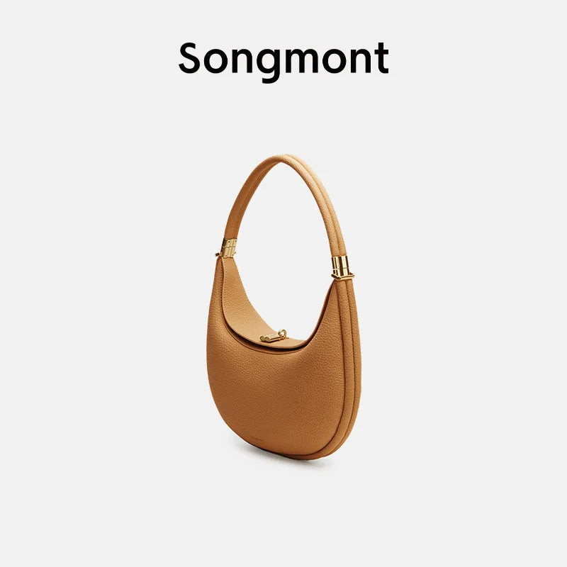 Sac Croissant Cuir Vache Pleine Fleur Grande Capacité Femme – CLEVI Paris