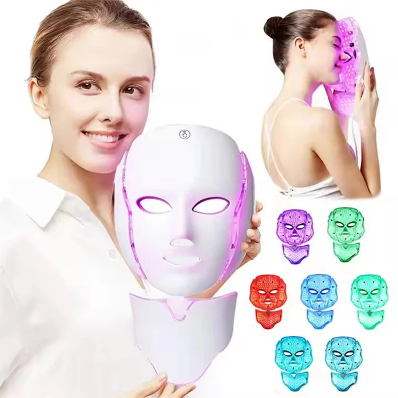 Masque LED rechargeable 7 couleurs – CLEVI Paris