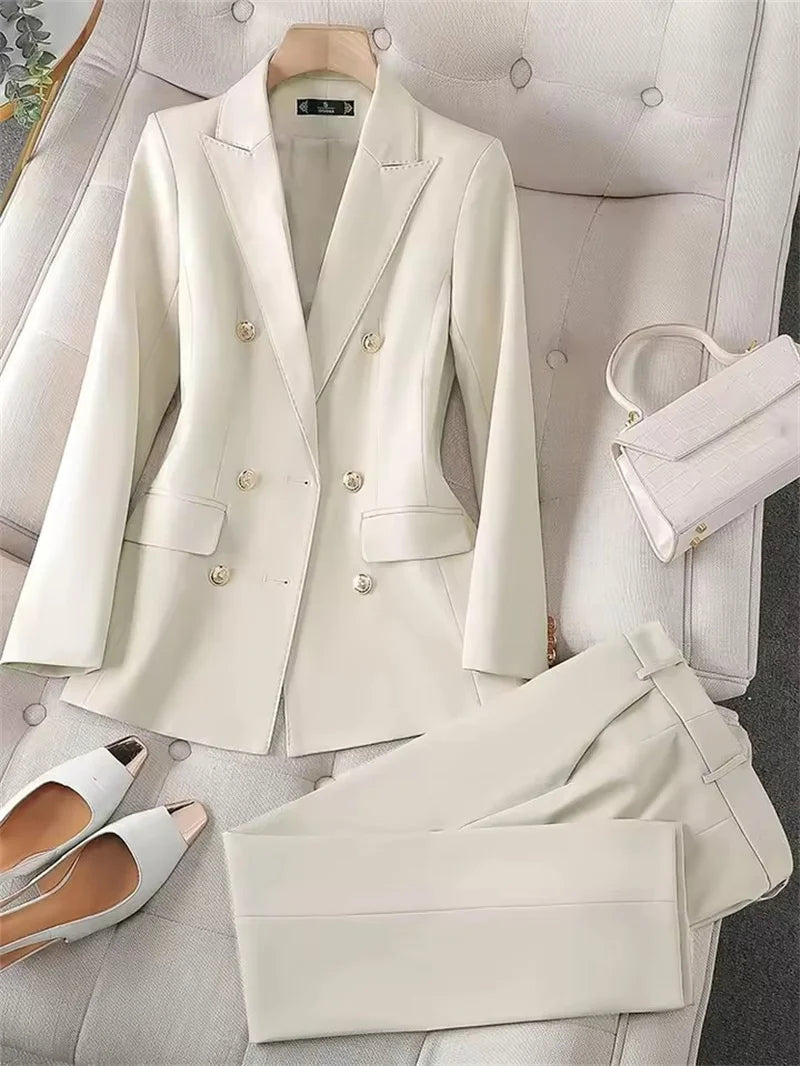Tailleur femme blazer et pantalon bureau – CLEVI Paris
