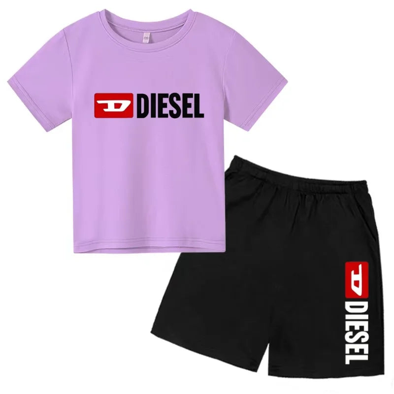 Ensemble enfant T-shirt à lettres et short – CLEVI Paris