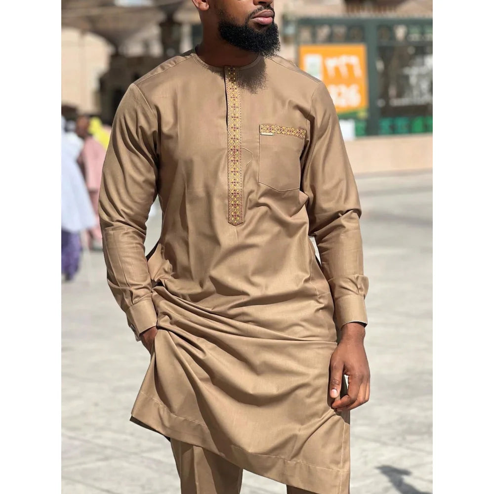 Costume Africain Homme 2 Pièces Kaftan – CLEVI Paris