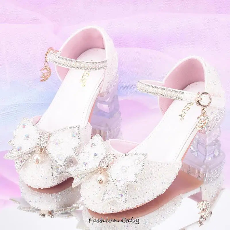 Sandales de cérémonie enfant à strass – CLEVI Paris