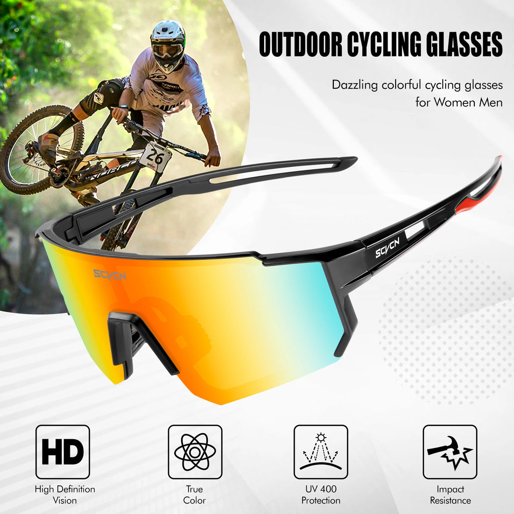 Lunettes de Cyclisme UV400 – Sport & Vélo Homme Femme