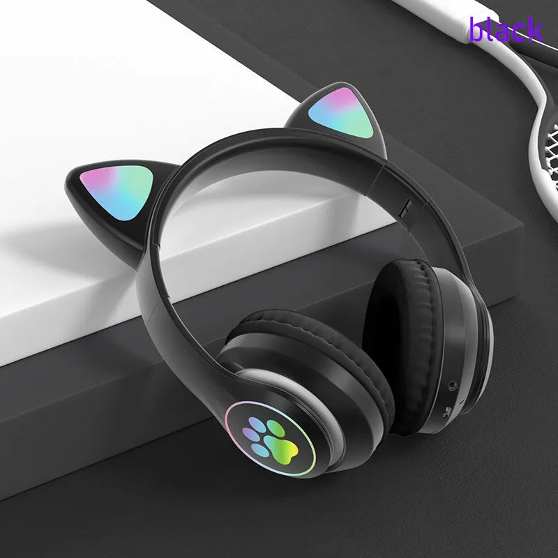 Casque Bluetooth Oreilles de Chat LED Micro Enfant Fille – CLEVI Paris