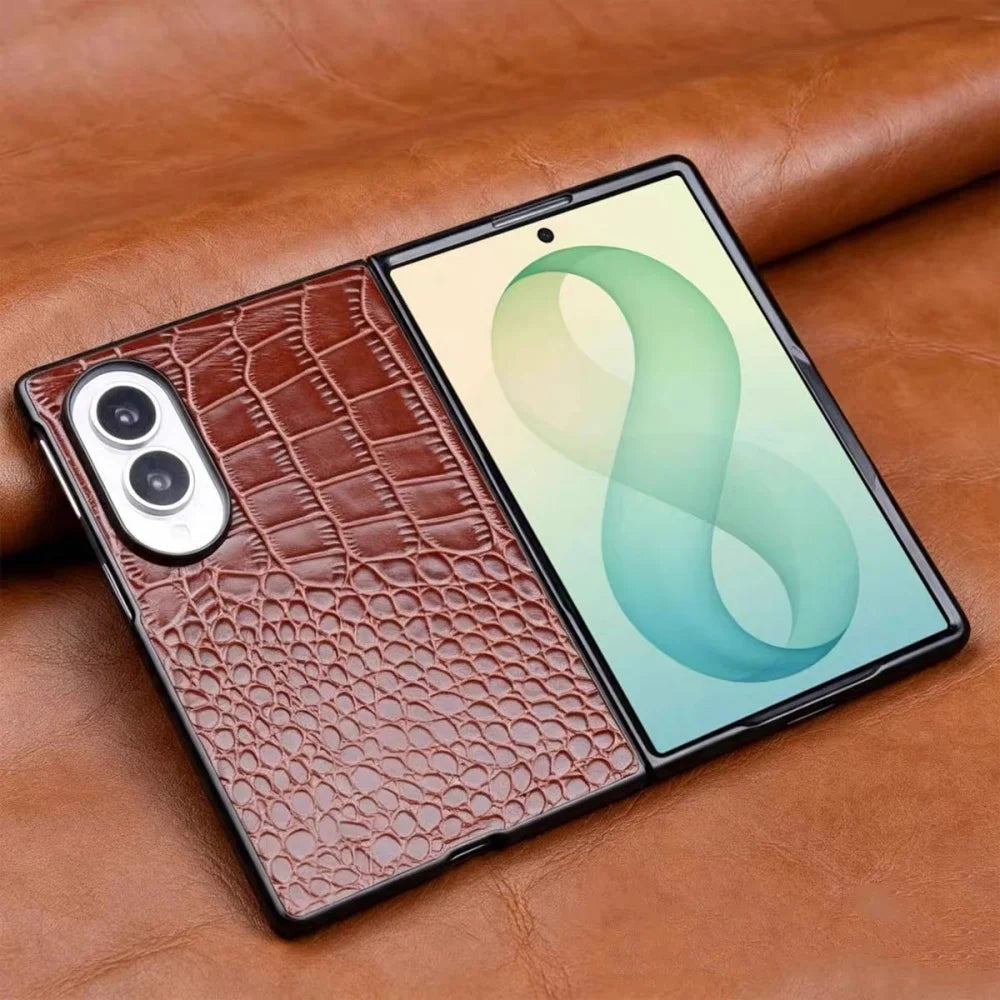 Étui Galaxy Z Fold8 en cuir véritable – CLEVI Paris