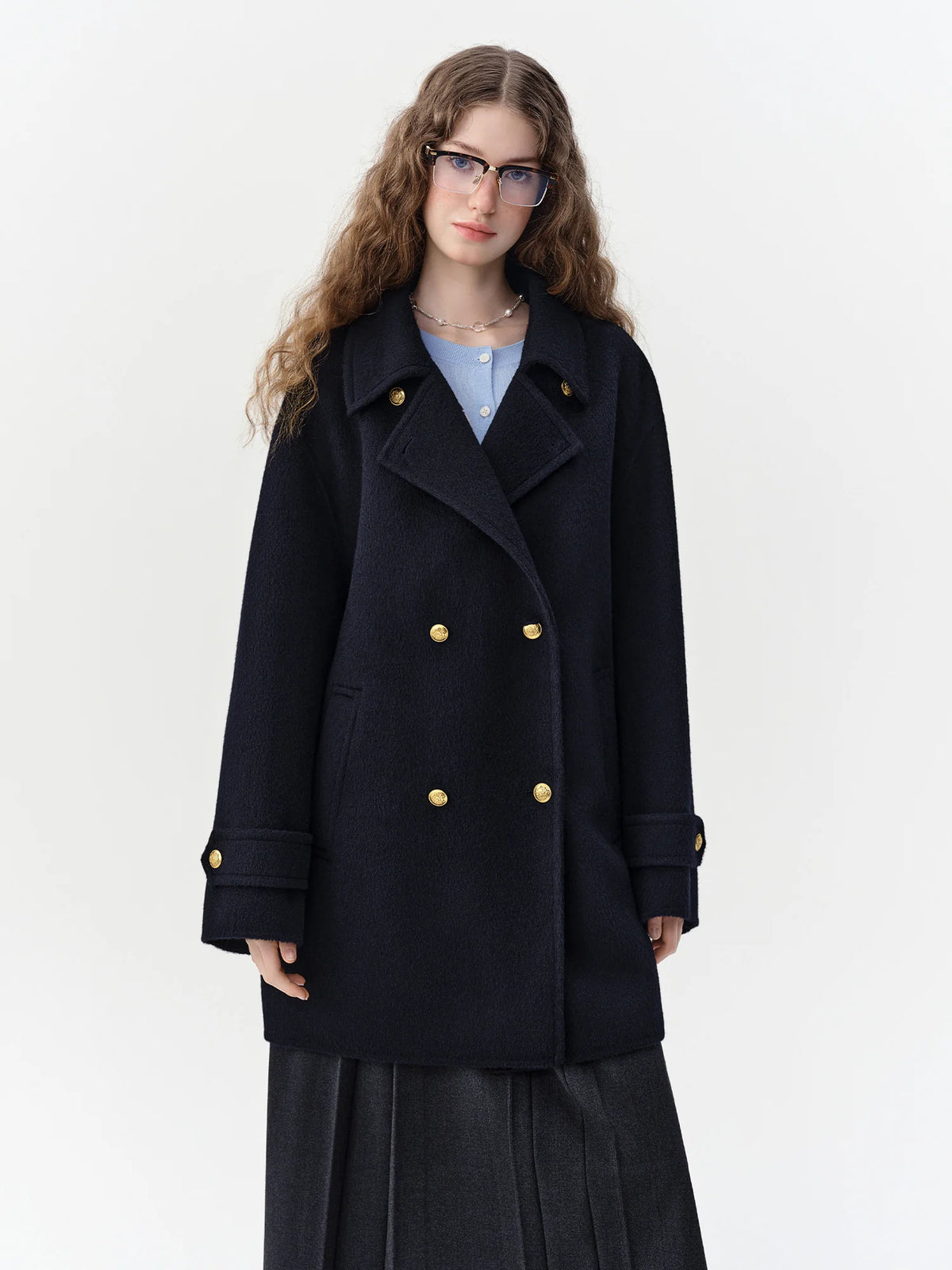 Manteau femme en laine ceinturé DUSHU – CLEVI Paris